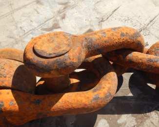 2. D-shackle This shackle connects the chain to the anchor ring. Detached taper pin of the D-shackle is a common reason for loss of anchors Pin and hole must be manufactured for a perfect match.