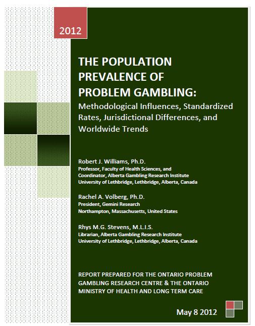Comparing RAY slot machine PG rates with national survey rates standardized by Williams-Volberg-Stevens to standardize problem gambling prevalence rates so as to facilitate comparisons between