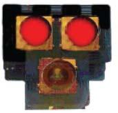 5 The double solid red signals are followed by wig wag FLASHING RED signals. The signal will then go dark until activated again by a pedestrian.