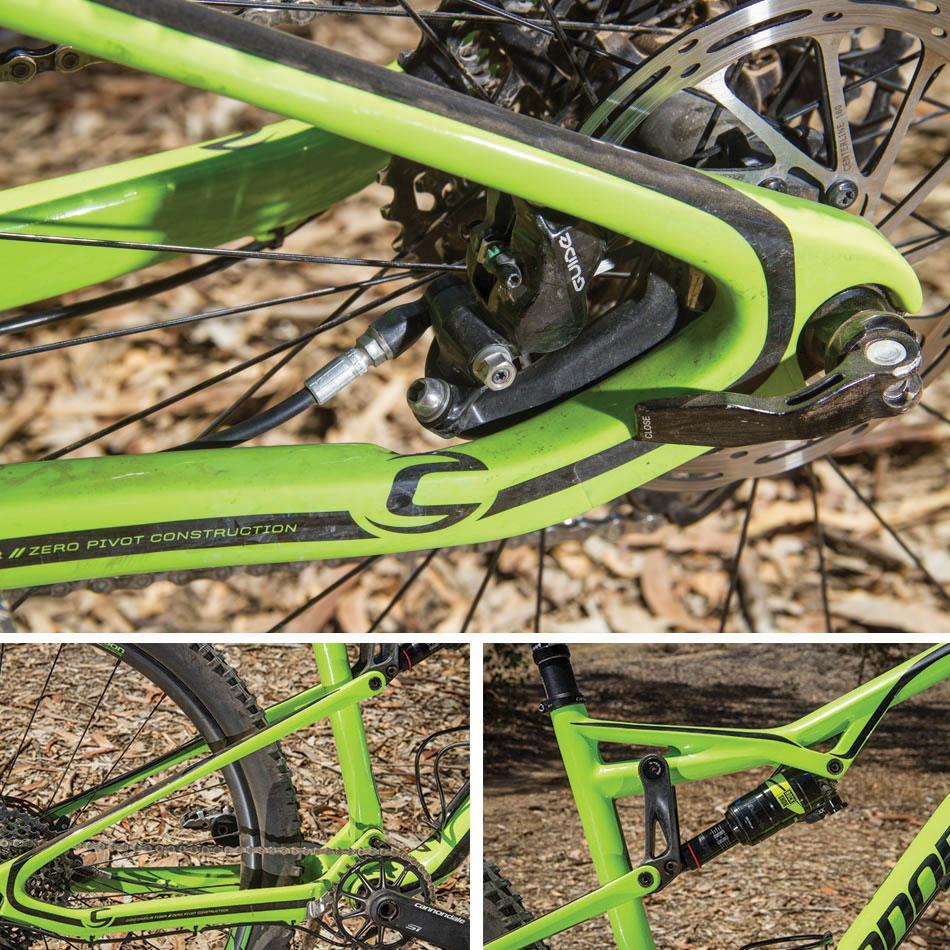 Frame Details The Cannondale Habit is built around an all-new 120-millimeter-travel chassis. Up front is a 68-degree head angle and a 120-millimeter-travel fork.