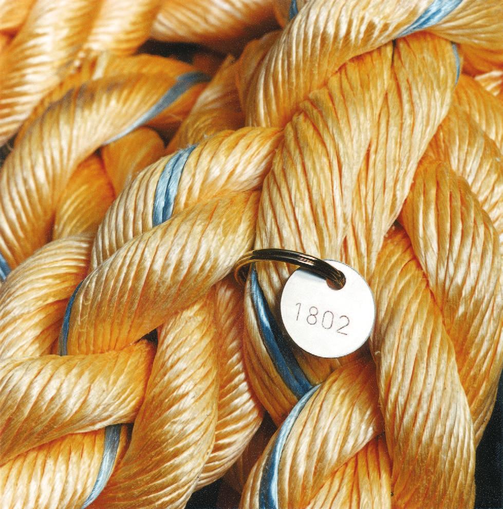 5 IDENTIFICATION ScanRope Marine has implemented ID marking on all KARAT fibre rope products, both mooring ropes and tails.