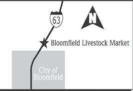 Sunday, November 5th 12:00 Noon Bloomfield, IA Sale held at the Bloomfield Livestock Market Hwy.
