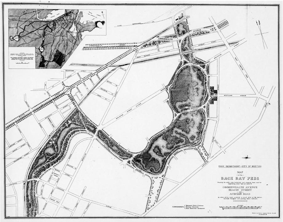 Agassiz Road Conceptual Design History of Agassiz Road Based on known, published plans, Agassiz Road was always a part of the original Frederick Law Olmsted plan for the Fens.