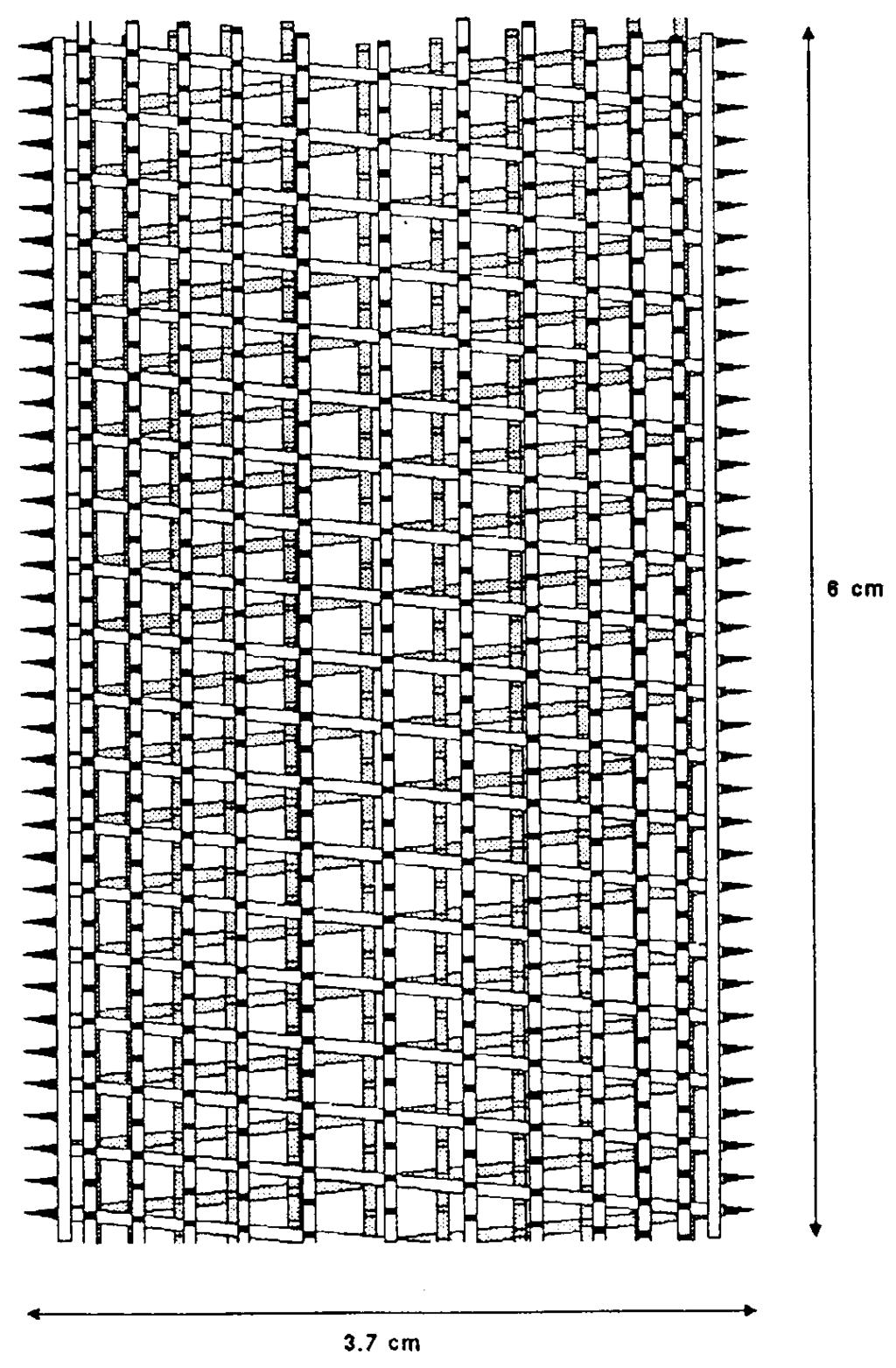Figur 2: Hair curler - The curler is a cylindrical lattice with fine spikes
