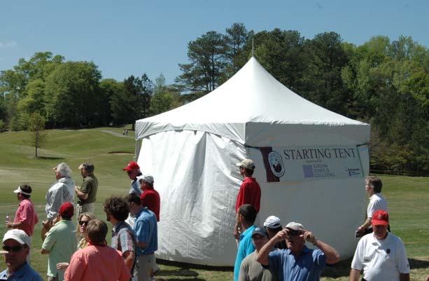 The Scoring Tents are located behind the 9 th and 18 th greens where all players will sign their scorecard.