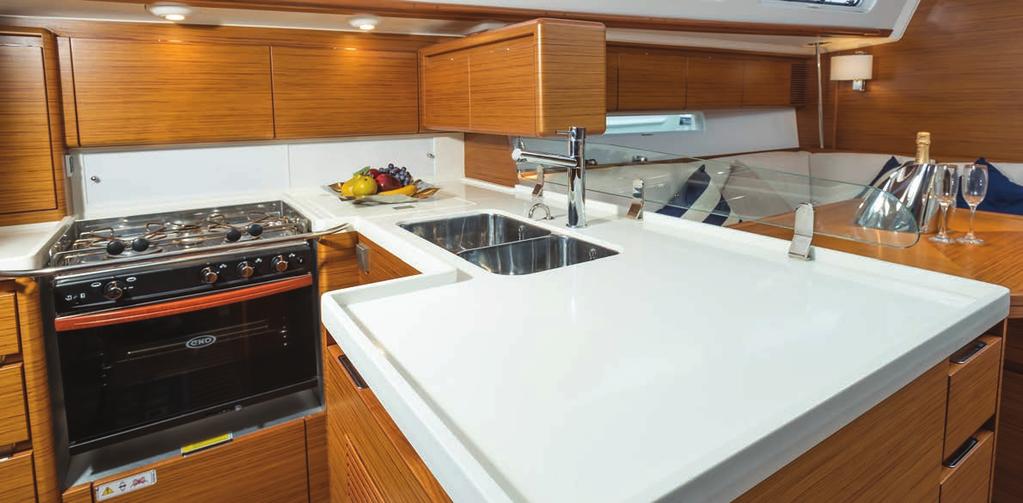GALLEY Galley The spacious galley has all the facilities positioned within easy reach and offers plenty of storage space.