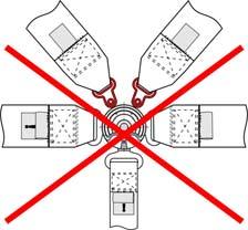 Engage now the anti sub strap in the downward pointing slot if it is not the fix point at the buckle. Make sure the T-bar ends of the antisub strap II point away from your body.