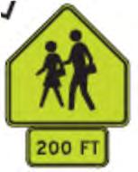 to Crosswalk Warning Sign Or The use of the STATE LAW legend is optional on the R1-6 series signs Overhead