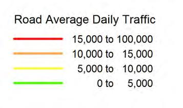 Traffic (AADT) is a measurement of traffic volumes.