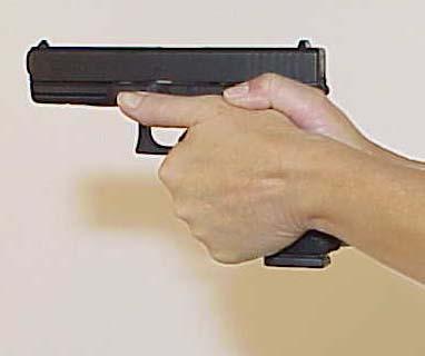 b. Hand High On Backstrap 1) Increases Control and Reduces Recoil: The closer the shooter s hands are to the bore, the less felt recoil there will be.