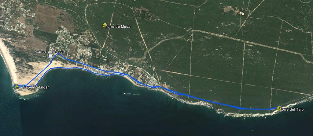 WALK 3 Cape Trafalgar and La Brena forest. 7.5 miles Cape Trafalgar is 8 miles South of the hotel in Conil.