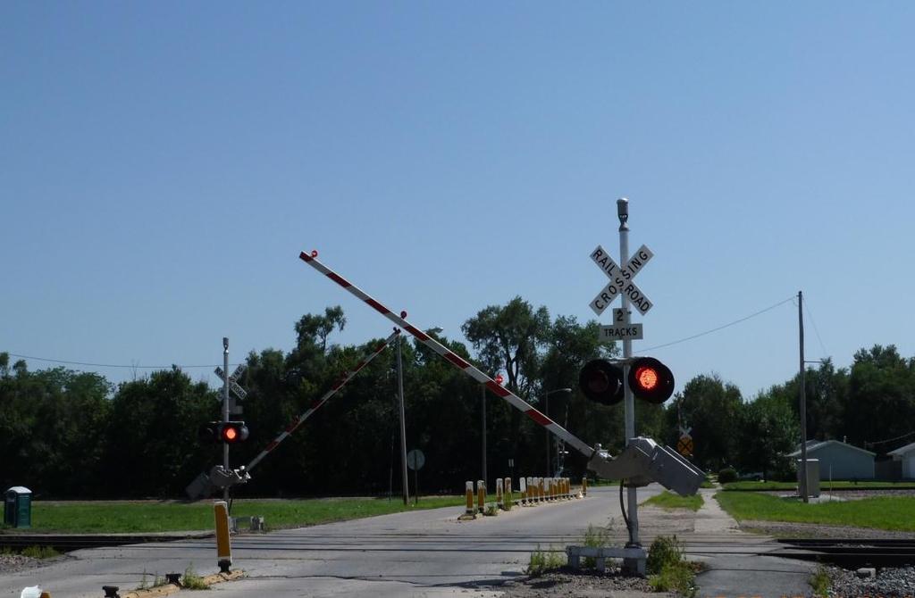 Figure 3.2 M St. Crossing in Fremont, Nebraska Each crossing was monitored for motorists unsafe maneuvers using day- and nightvision cameras and digital video recorders (fig. 3.3 and fig. 3.4, respectively).