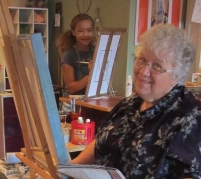 Judy, who has been painting since her thirties and teaching art classes for over thirteen years, was up to the task. Judy really captured Fritz s personality, Brian says.