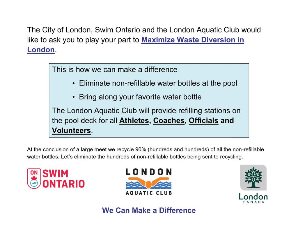 City Of London By-Law Single Use Disposable Water Bottles According to the City of London by-laws, single use disposable standard water bottles can no longer be sold at events hosted at city-owned