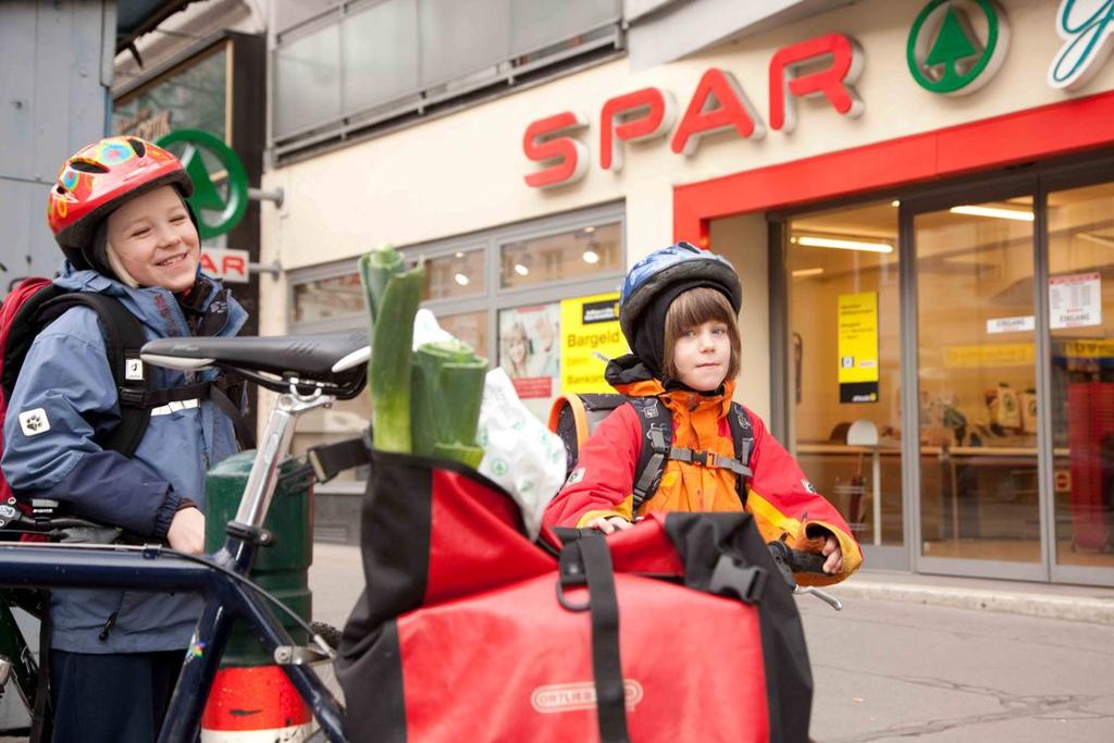 How often do you cycle to SPAR?