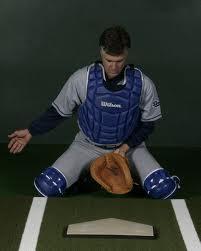 BLOCKING THE BASEBALL Mitts first take your mitt to your cup and keep it perpendicular to the ground (no ramp) Knees follow hips are low and knees are wide in relationship to location of ball in dirt