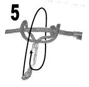 This positioning is easily made possible by orientating the prusik loop with the host rope as shown in step 2. Simply follow the remaining steps to complete the ratchet.