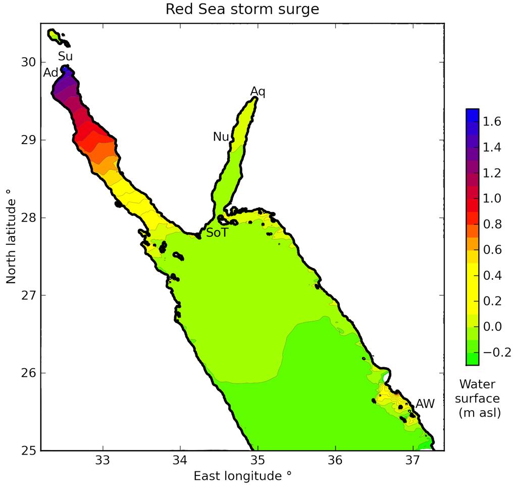 J. Mar. Sci. Eng. 2015, 3 360 measured the resulting water level at several selected points along the coast.