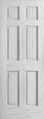 2-5000-15 Frameport Colonial Doors Section D Page 9 1-3/8 Interior wood door Vertical grain pine Top and bottom of door is factory sealed for reliable performance Suitable for stain or paint