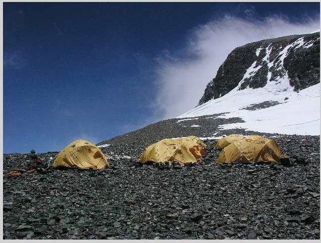 26 Camp 4, at 26,000 feet, is the final resting area before mounting the summit attempt.