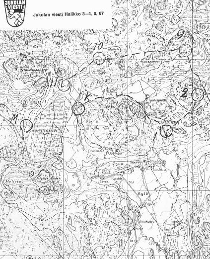 Map of the first orienteering event.