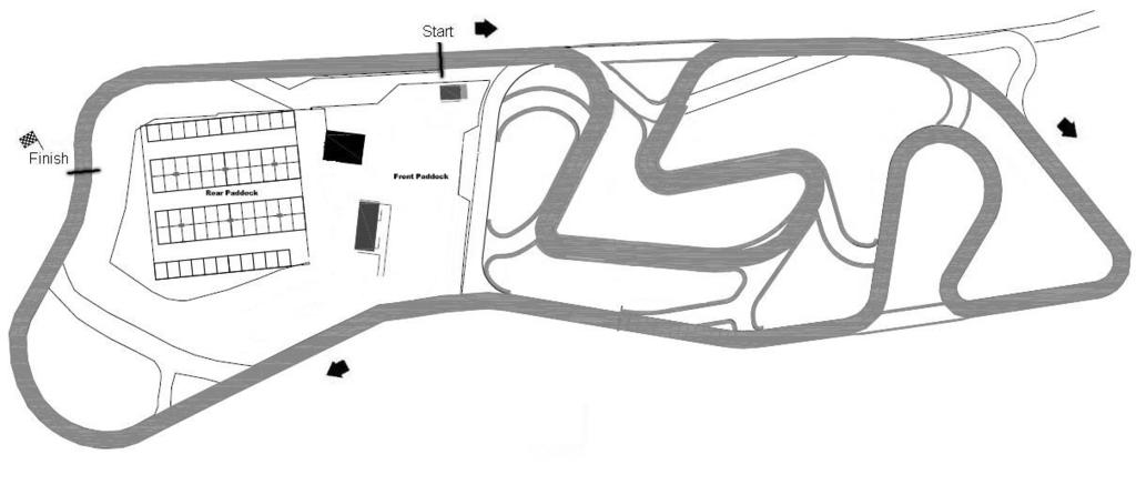 Track Diagram of Nutts Corner The circuit length is 1770m. Your run will be 1.