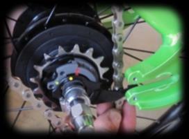 The nuts should be loose enough so that the wheel can still slide in the wheel bracket when tensioning the chain. 4.