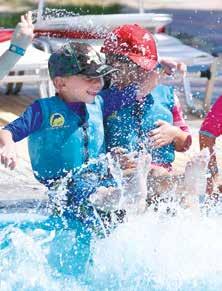 Watersports lessons using junior equipment are included in the childcare schedule for children aged six and up.