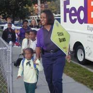 Safe Kids Walk This Way in the United States School Events Each October FedEx Express employees and Safe Kids Worldwide coalitions team up to teach children safe pedestrian behaviors through fun and
