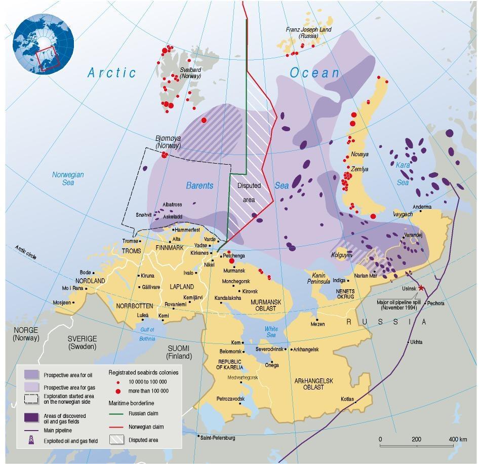 The Barents sea region is a