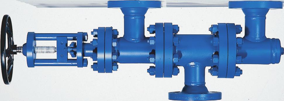 Safety valves Design features and accessories Cast variant 25-50 Welded variant 65-400 Change-over valve Change-over valves are installed for the event that shut-down of the installation is not