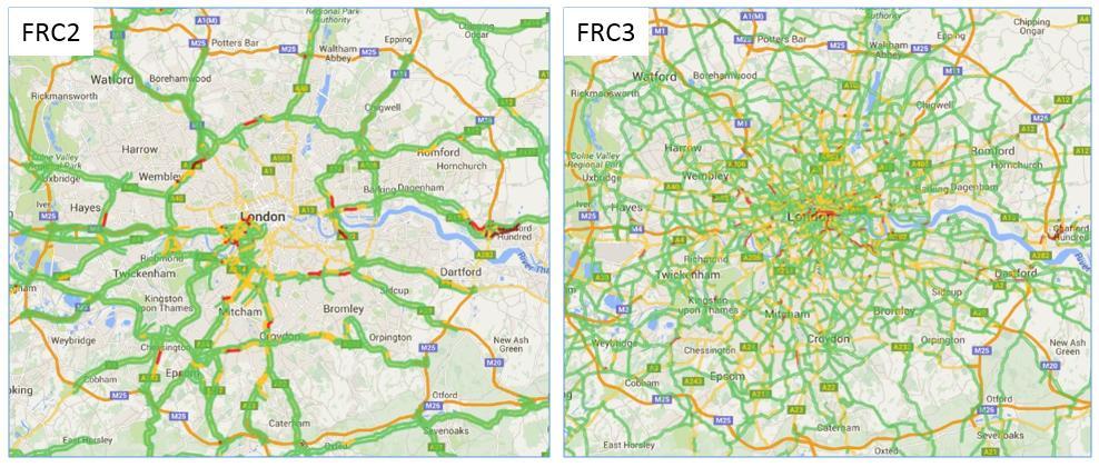 FUNCTIONAL ROAD CLASSES In order to identify if the changes in conditions differ according to road type, London s road network is categorised into groups known as Functional Road Classes and analysed