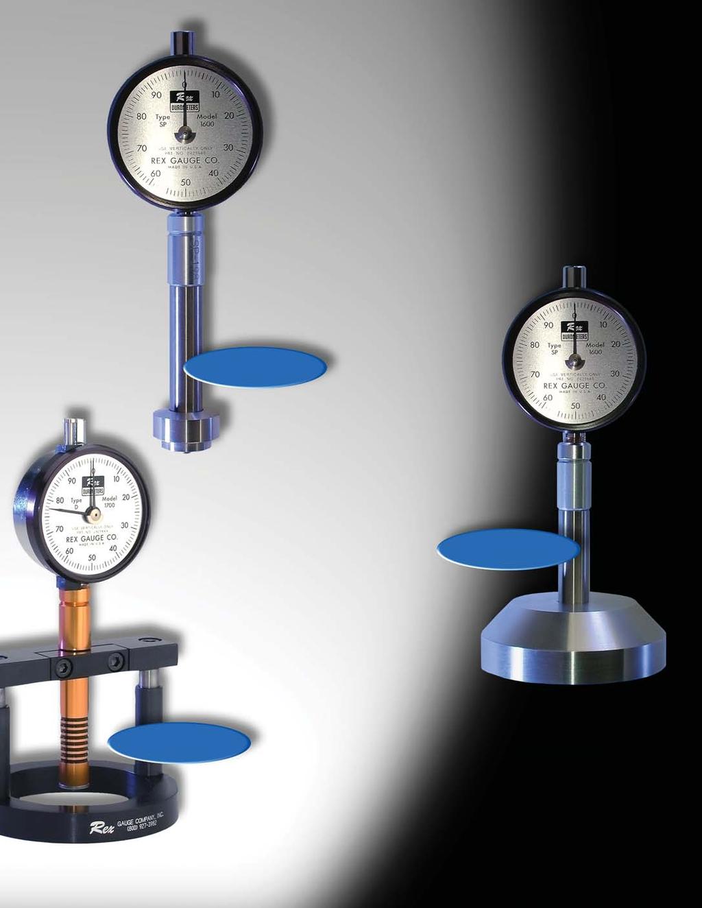Model 1600-SP Type E SP Gauges are manufactured to conform with a specified standard and durometer type (ASTM, ISO, DIN, JIS, or Asker Type). SP gauges are available in analog and digital models.
