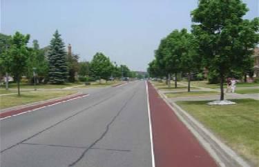 However, the selection of blue coloured pavement tends to be the most sensible solution when compared to other colours such as red, yellow and green, some of which are used for bike lanes elsewhere