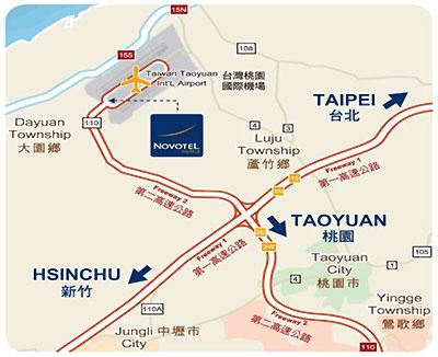 Transportation Free Shuttle Service To/From the Taoyuan International Airport Daily Shuttle Bus Meeting Point: Terminal 1: First bus stop in Airport Coach Pick-up Area of the Arrival Hall on B1.