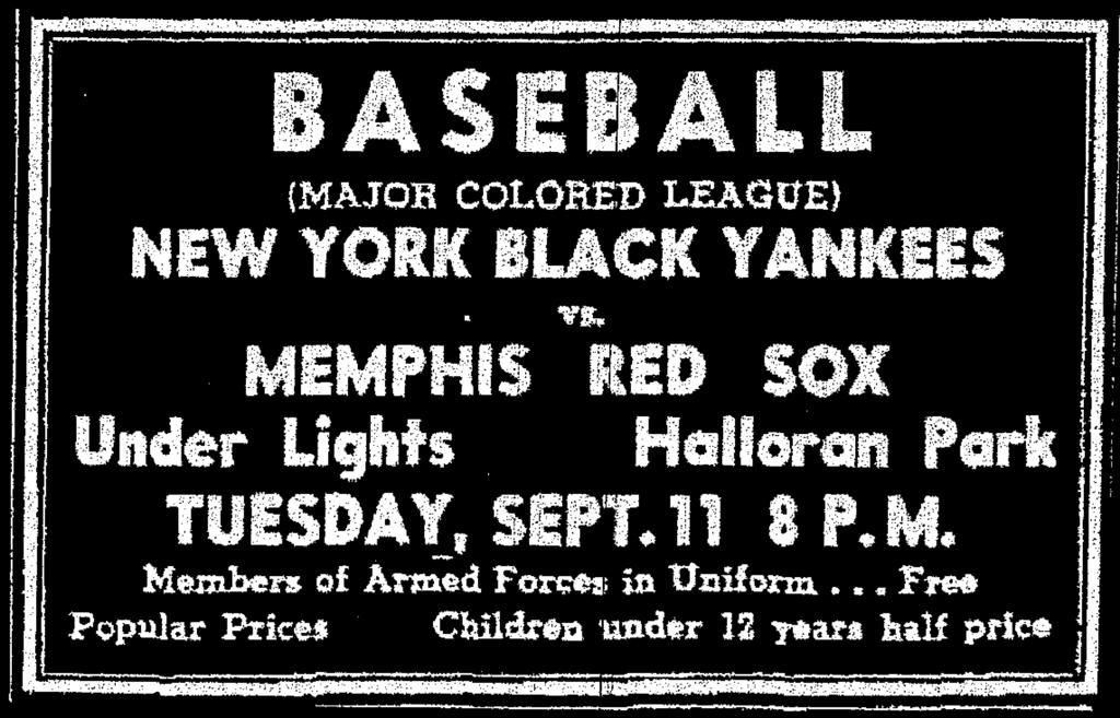 New York Black Yankees vs Memphis Red Sox Lima, Ohio 09-09-45 In late March of 1946, Scales was traded back to Baltimore by New York for Harry Williams.