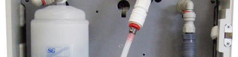 The disinfection tube is attached on the position of the MF-III-D module.