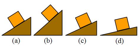 Problem # 3 Which block will slide down the ramp the