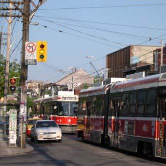 The Beginning 6-intersection demonstration on a streetcar route in 1990 track switching