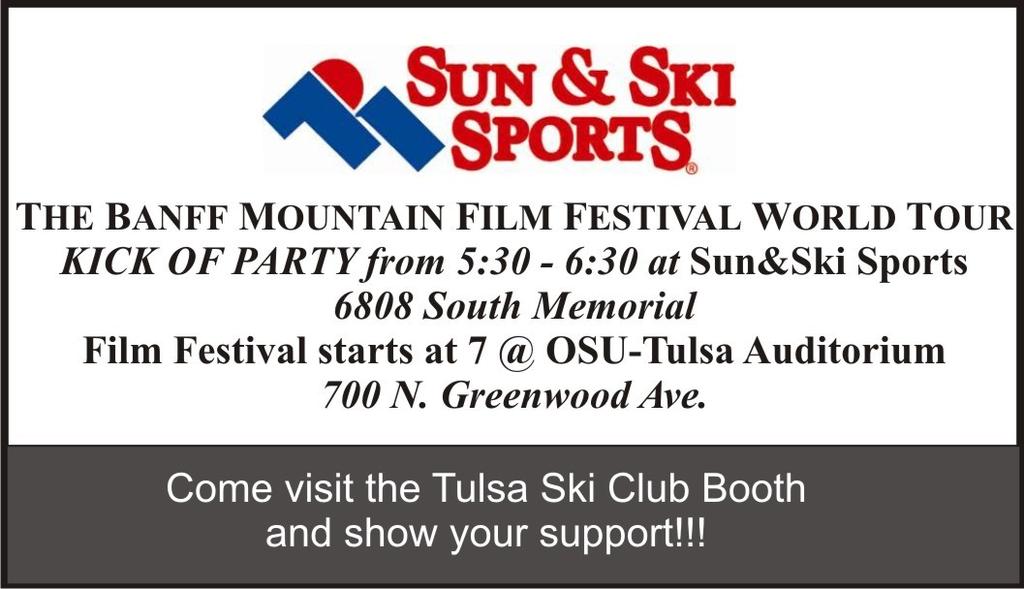 m. Invite a friend, and come join Tulsa Ski Club for a couple hours of fun with