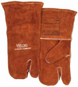 - One finger model of glove 10-2392 - Cow shoulder split leather - Full cotton lined EN 12477 (09.