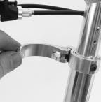 Figure 7. Make sure that the brake levers are facing forward like a bike, and that the front wheel is trailing behind the fork.