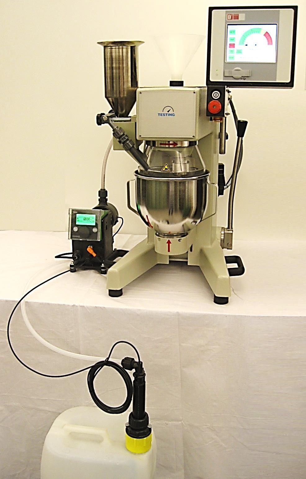 Laboratory Mortar Mixer (Testing) User Manual, Version February 22, 2015 3/16 1.3 Main Components The following picture shows the typical arrangement of the mixer with the water dosing unit.