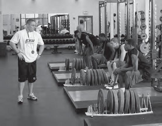 Tools such as bands and medicine balls are used as well to help round student-athletes into peak shape.