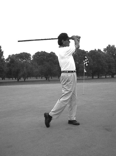Finally, after you have developed confidence, repeat the same procedure but lower your swing point to just 2-3 inches above the ground (equivalent to the height of a tall tee). 6.