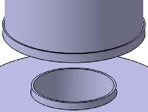 3 Mounting of the element 1.Insert the new element vertically from the top of housing and fit the internal bore of element to the outside of hollow frame.