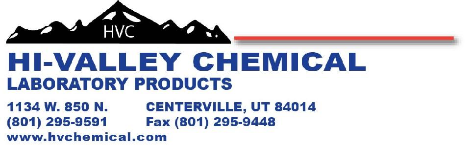 SAFETY DATA SHEET Hi Valley Chemical Potassium Dichromate 1 PRODUCT AND COMPANY IDENTIFICATION Supplier Details: Emergency: Phone: Email: Web: