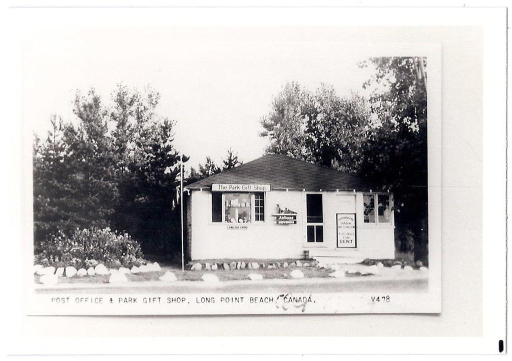 Item 255-34 Long Point Beach Ont c1940, Long Point Beach Ont photo showing the Post Office