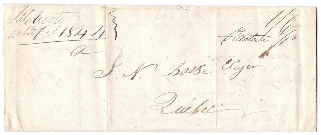 Jean Port Joli Postmaster from 1826 to 1832. Ex Rixon. $250.00 Presumably the earliest St.