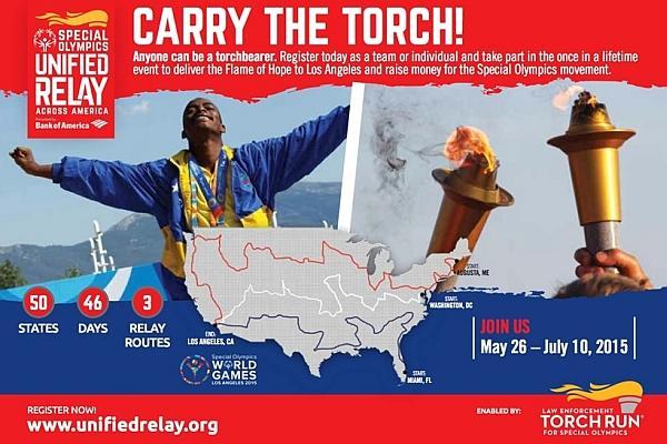 LA2015: ORGANIZATION Each route will be supported by a 150-member Running and Sport Team of the Law Enforcement Torch Run volunteer corps from around the world, serving as Guardians of the Flame.